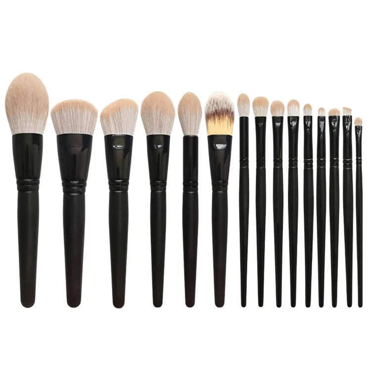 Professional Top Quality Natural Fiber Anmor Makeup Brush Set 15