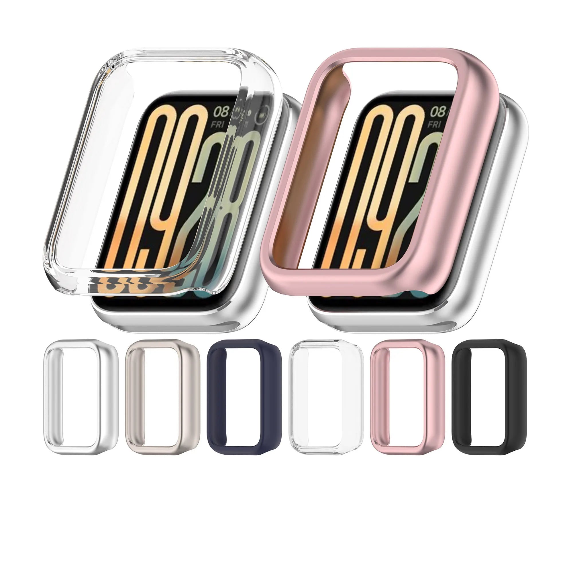 ShanHai PC Hollow Case for Xiaomi Mi Band 9 Pro Protective Cover Screen Protector Shell for MiBand 9 Pro Bumper Accessories