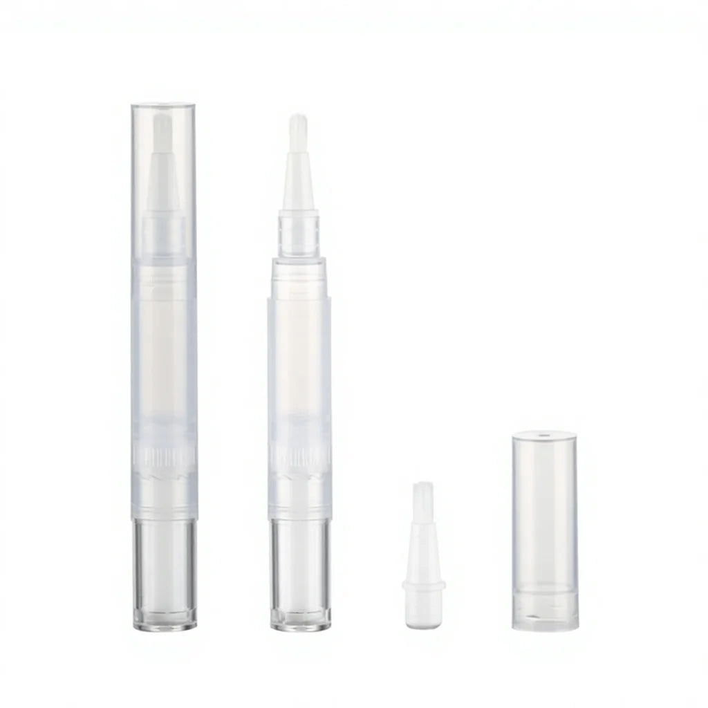 Empty PP Plastic Cosmetic Pen 4.5ml Screen Printing High-quality Makeup Accessories Cuticle Oil Nail Polish Twist Applicator