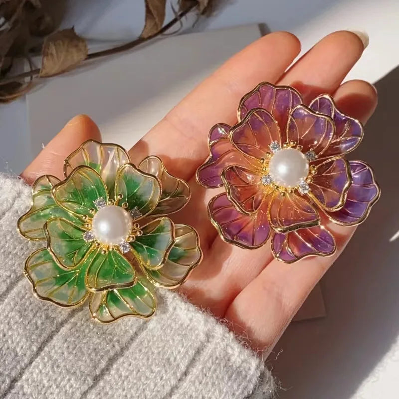 Peony Flower High-end Women's Buckle Corsage High-end Exquisite Fashion Niche Brooch