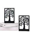 Heavy-Duty Minimalist Black Metal Bookends Non-Slip Shelf Organizer for Office or Home Use