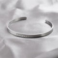 Men's & Women's 316 Stainless Steel Purpose Engraved Cuff Bracelet 5mm Sandblast Matte Finish Jewelry