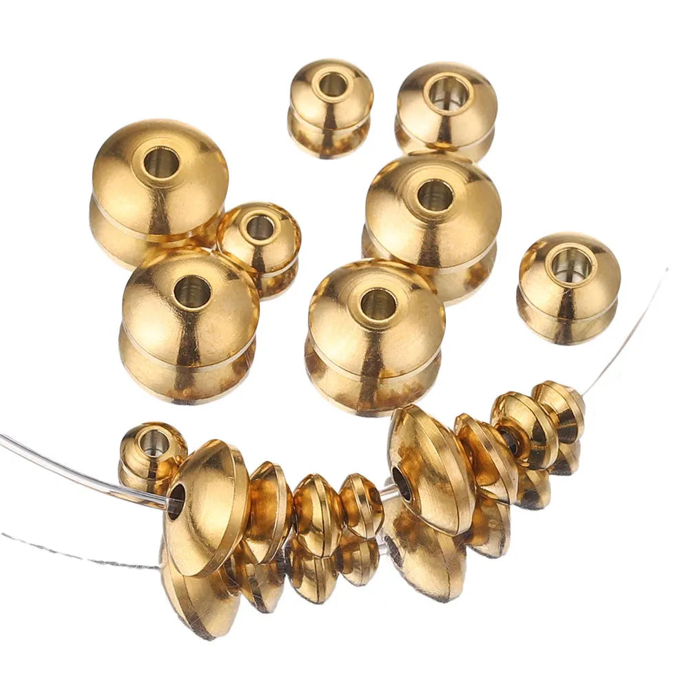 Jewelry Accessories Stainless Steel Flat Spacer Abacus Beads for DIY Making Bracelet Necklace
