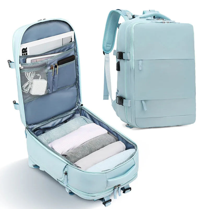 Newest Customize Large Travel Backpack With Shoe Compartment Waterproof Outdoor Laptop Backpacks With USB Charging