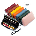OEM ODM Custom Classic Rfid Card Holders Genuine Leather Wallet Men Women Ladies Purse Anti Theft Nylon Purses Rfid Wallet