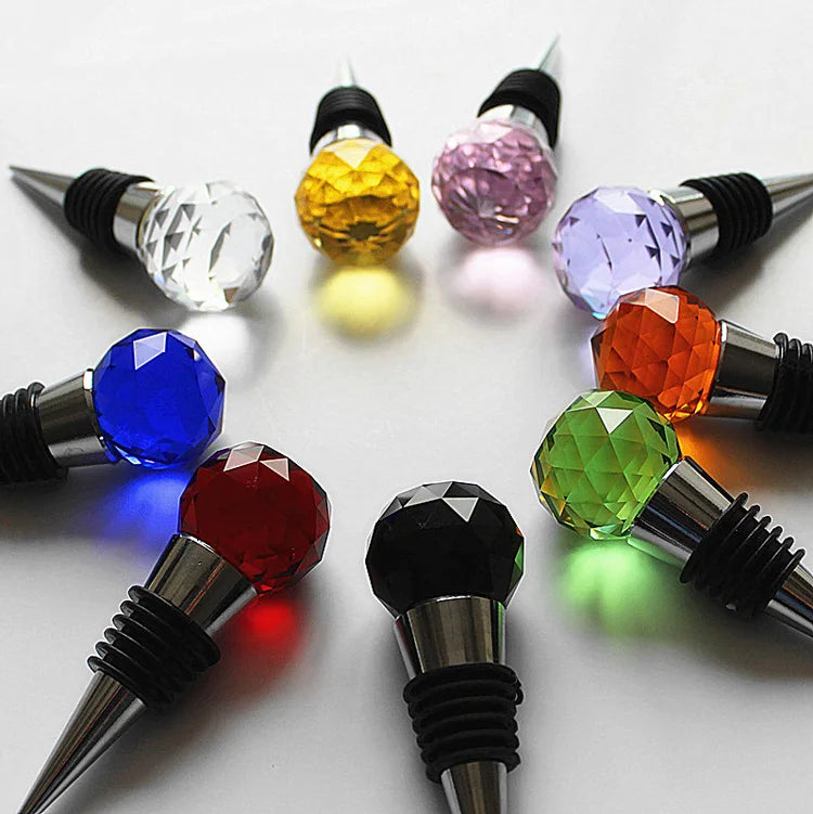 Clear Chandelier Ball Crystal Fancy Wine Bottle Stopper MH-LP074