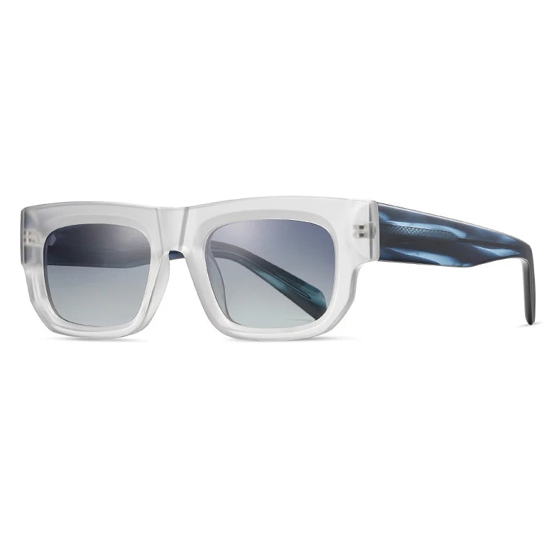 MLM New Trend Luxury Acetate Frame Sunglasses with UV400 Protection Polarized Lenses in Blue/Red Colors for Unisex Fashion