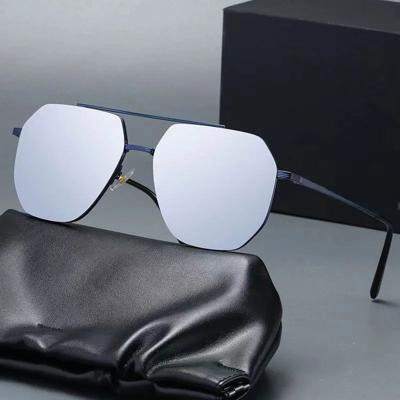 Men's Metal Frame Sunglasses Nylon Polarized Live Drive Fish Ride Borderless Shades for E-commerce
