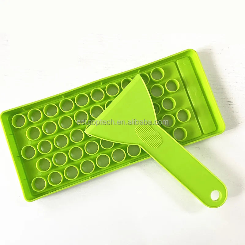 Ready to Ship Lip Balm Crafting Kit Fast and Easy to Use DIY Lip Balm Filling Mold Tray and Spatula Set 50 Holes for 5g Tubes
