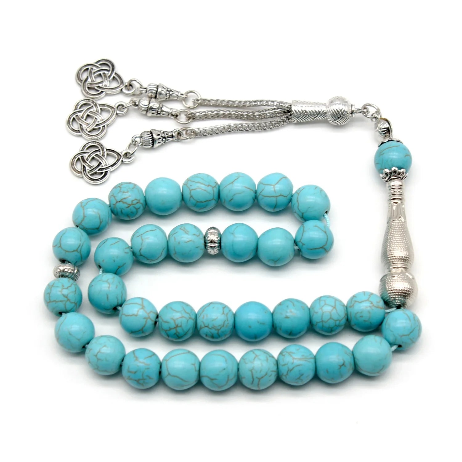 CJ Customizable 10mm Original Design Turquoise Muslim High Quality Religious Gift Rosary Bracelet with Beads