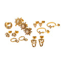 Powell Women's Trendy Style 18K PVD Stainless Steel Stud Earrings Fashion Jewelry