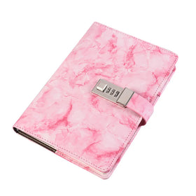 Custom Notebook A5 Marble Notebook Binder Pu Leather Cover Code Lock Journal Diary Planners Notebook with Insert Papers