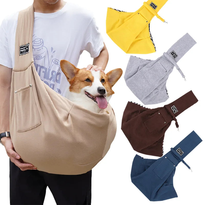 Small Pet Dog Shoulder Crossbody Bag Sling Carrier Breathable Travel Safe Cat Carry Bag Portable Oxford Material Large Capacity