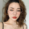 Fashion Luxury Rhinestones Sunglasses Women Vintage Retro Triangle Designer Frame Glasses Art Decoration