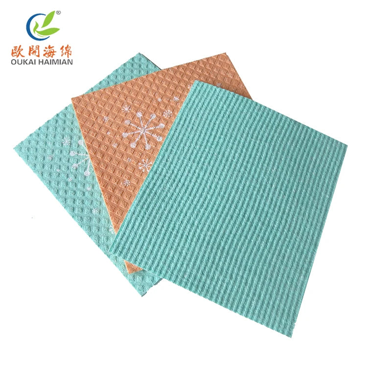 Wholesale Printed Wood Pulp and Cleaning Cotton Cloth