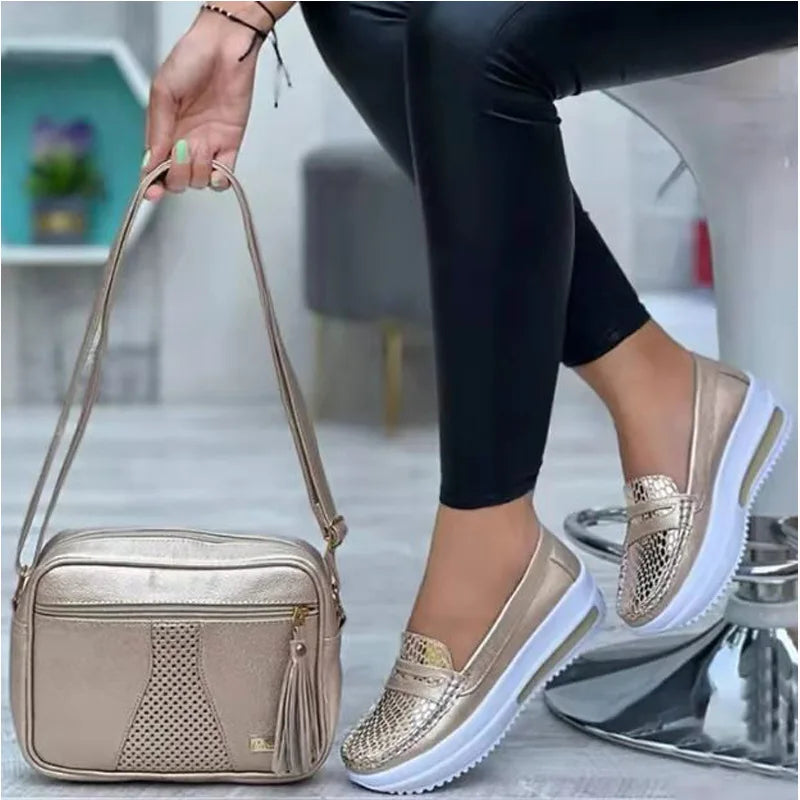 Women's Fashion Sneakers Flat Shoes Socks Shoes Lady Sport Shoes for Running