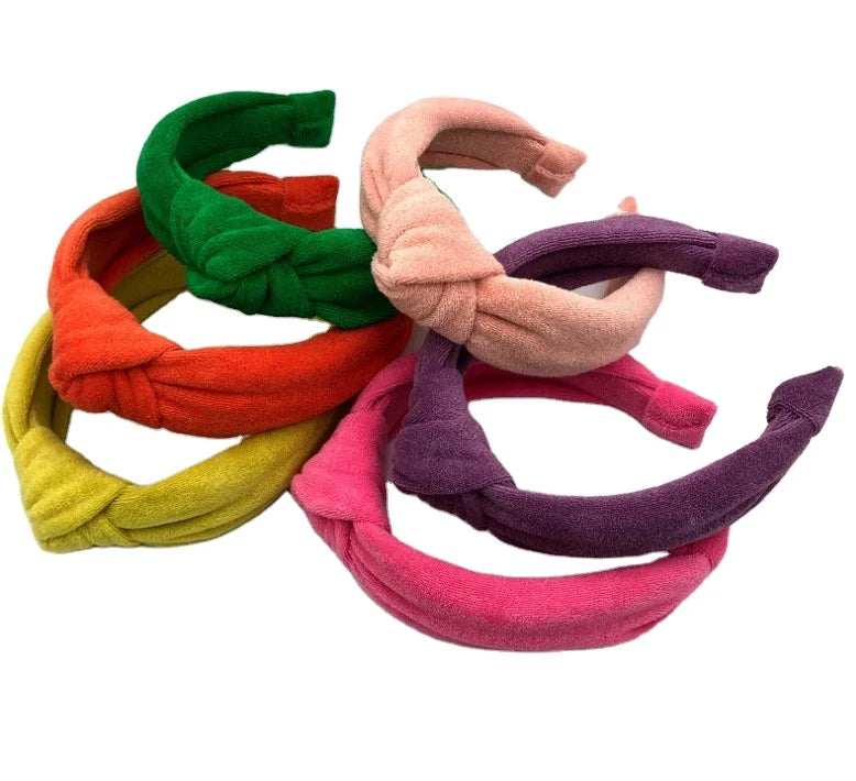 New  Cotton Terry Knot Headband for Face Washing Spa