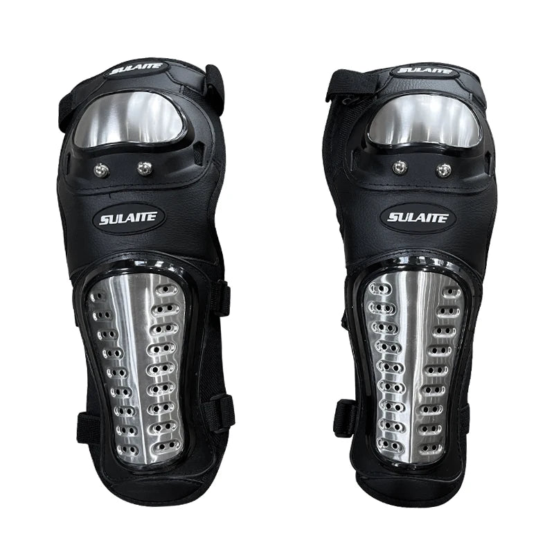 Motocross Knee Protectors Pads-Professional Protection Flexible & Adjustable for Motorcycle Racing
