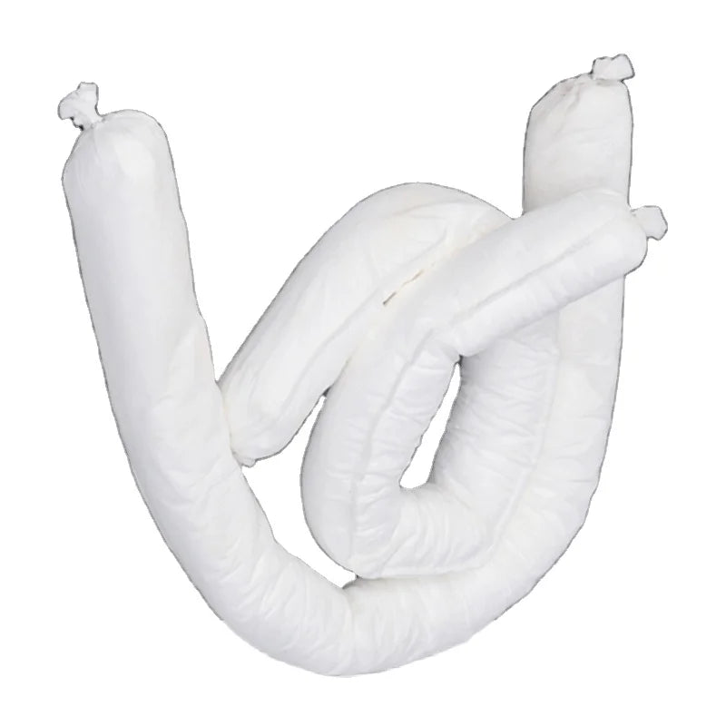 Oilspillpro OOA-B7612 3*12ft White Meltblown Oil Absorbent Sock & Boom Workplace Environmental Product Made in Jiangsu