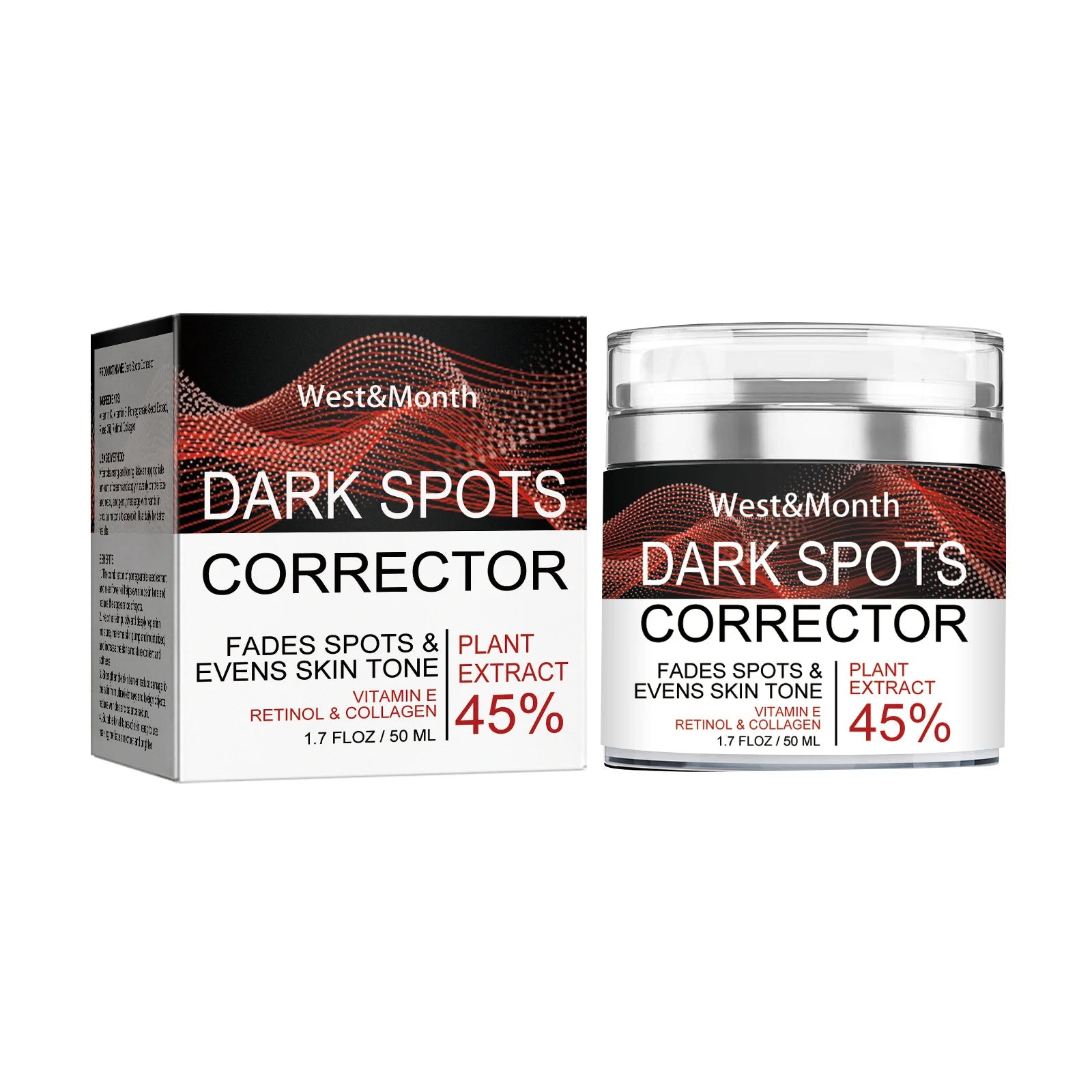 Best Selling West&Month Dark Spots Corrector Natural Repair Freckles Moisturizing and Brightening Skin Tone Facial Cream