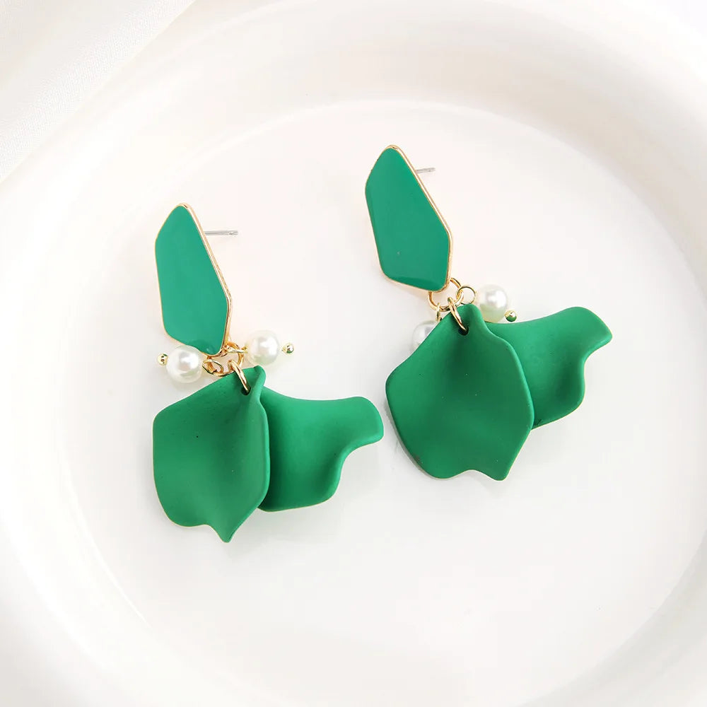 Colorful Misty Petal Earrings with a Charming Candy Colored Flower Earrings Enamel Drop Glaze Earrings for Women