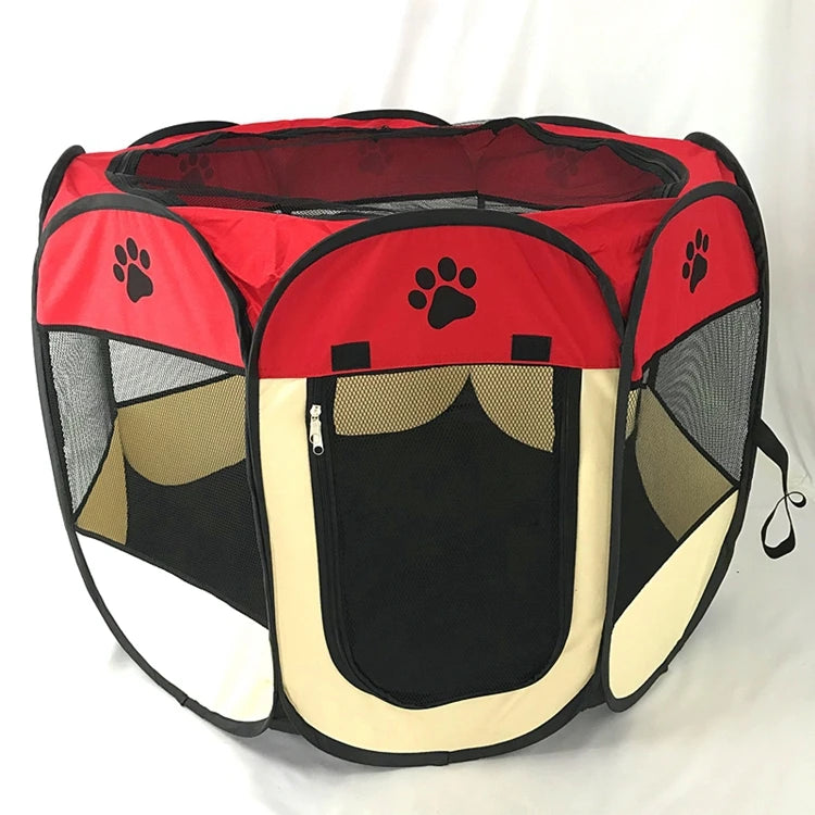 Petstart Outdoor Collapsible Octagon Cat Dog Puppy Kennels Fence Breathable Small Portable Folding Pet Playpen 600D Oxford