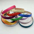 2.0cm Satin Covered Plastic Hair Headbands Velvet Inside Plain Fabric Hairbands Base Hair Hoops for DIY Girls Hair Accessories