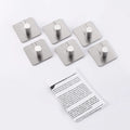 304 Stainless Steel Strong Adhesive Hook Creative Punch-free Hook Metal Coat Hook
