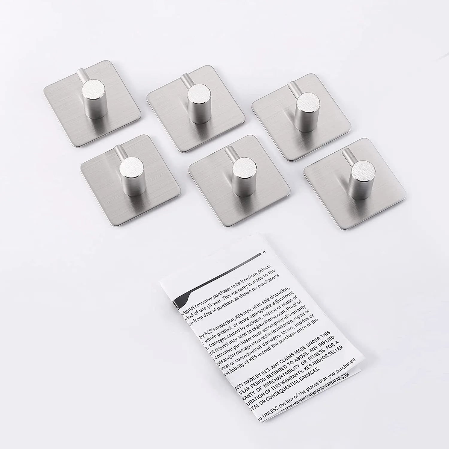 304 Stainless Steel Strong Adhesive Hook Creative Punch-free Hook Metal Coat Hook