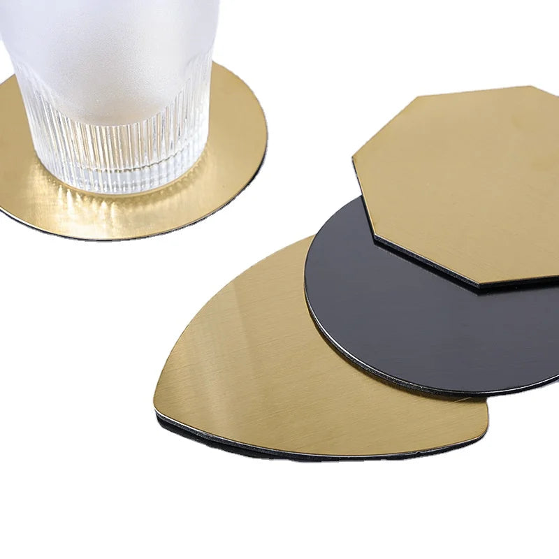 Bar Coster Stainless Steel Custom Laser Print Logo Custom Color Metal Coaster with Bottle Opener Ceramic Option