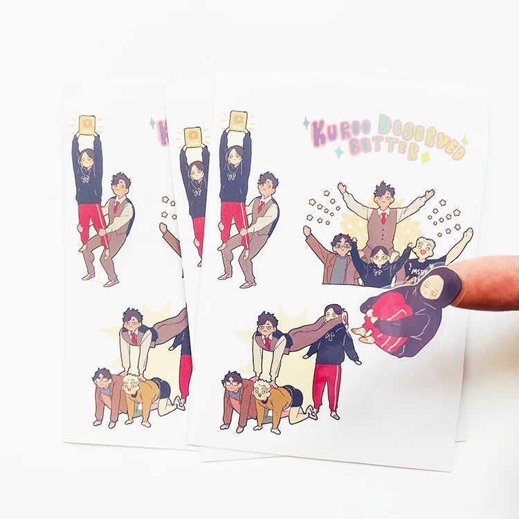 Custom Die Cut Shape Vinyl Kiss Cut Clear Cartoon Transparent Stickers
