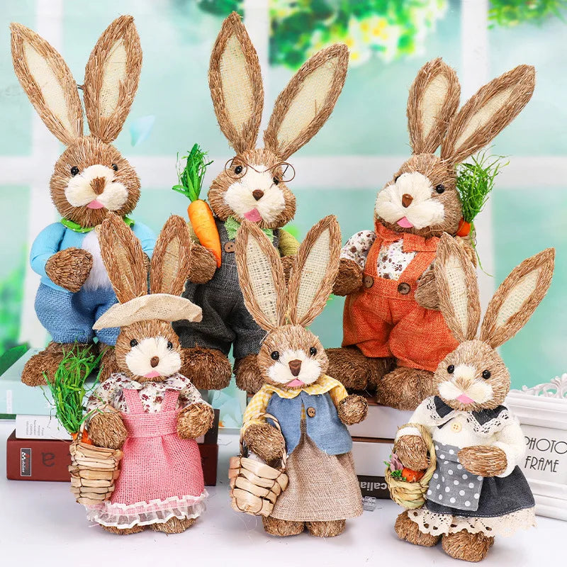 Rabbit Theme Party Supplies Decoration Gift Grass Easter Bunny Ornament