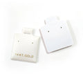 Custom Small PVC Plastic Card for Jewelry Display White Puff Pad Necklace Packaging with Bronzing Logo for Earrings Display