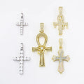 Customized 925 Sterling Silver Cross Pendant Hip Hop Style Ice Out Moissanite Chain Party Fine Pendants Charms for Rappers