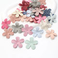 30pc Small Exquisite Leather Flowers Handmade Artificial Flower Head Wedding Decoration DIY Scrapbooking Craft Fake Flower 45mm