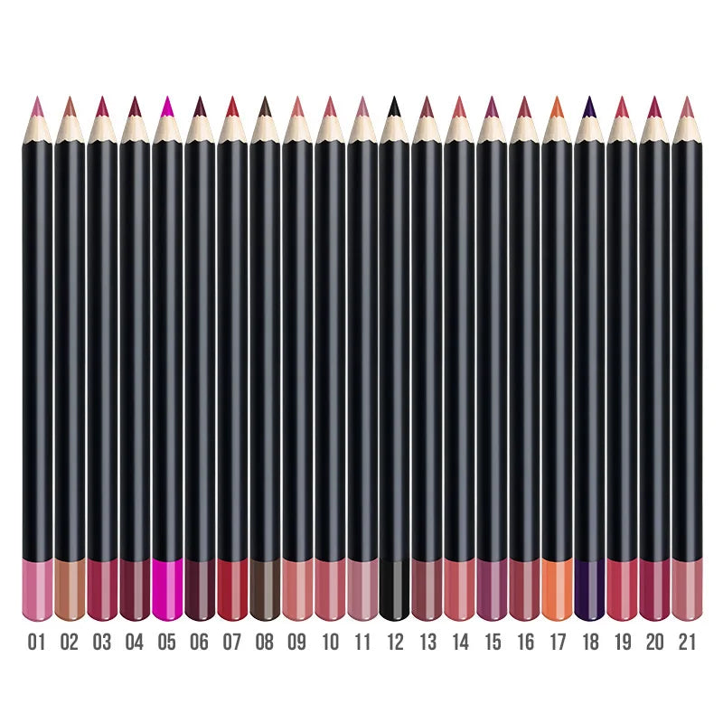 High Pigment Matte Vegan Lip Liner Pencil Long-lasting Private Label Waterproof Brown Creamy Lipliner