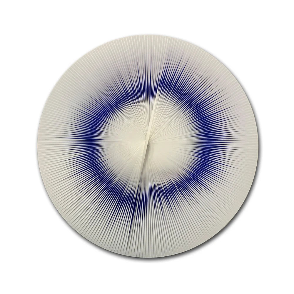 Wholesale Modern Light Luxury Circular Handcrafted Leather Gradient Wall Art for Hotel Room