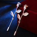 Rose Flower Leaf Shape Men Brooch Business Suit Badge Alloy Lapel Pin for Men Jewelry Gift Dropshipping