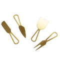 Gold Steel Stainless Cheese Slicer Cutter Cheese Knives with Steel Handle