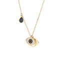 Fashion Water Drop Pendant Necklace Hypoallergenic Stainless Steel Necklace Evil Devil Eye Pendant Necklace Gifts for Women