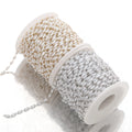 Stainless Steel 3*6mm Cylindrical Pearl Handmade Chain for Necklace Bracelet Supply DIY Jewelry Making Accessories
