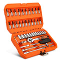 Private Label 46 Pcs Combination Wrenches For Mechanics Set 72T Ratchet Wrench Hand Tools Kit