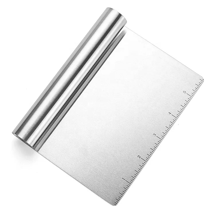 Stainless Steel Pizza Dough Chopper Cutter Metal Bench Dough Cutter Scraper for Kitchen and Pastry Use