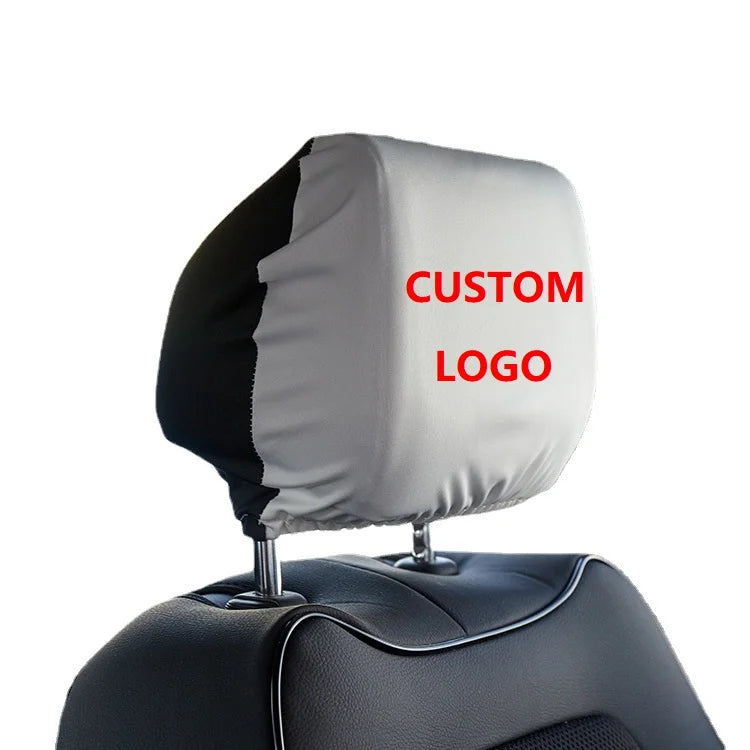 Sublimation Custom Design Polyester Bus Diy Photo Print Headrest Cover Sublimation Blank Car Head Rest Cover