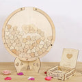 Heart Shaped Wedding Guest Book Alternative Wooden Signing Board for Reception Table Rustic Anniversary Guest Message Keepsake