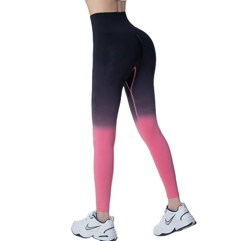 2026 Custom High Waist Eco Friendly Print Elastic Waist Yoga Gym Scrunch Butt Leggings