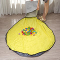 Square Kids Toy Storage Bag Set with Play Mat Lid with Zipper Oxford+Polyester Material 40x33cm