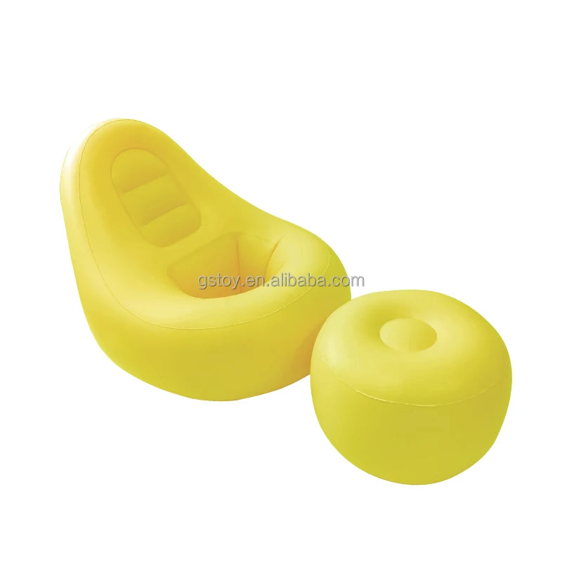 Inflatable BBL Lounge Chair Set With Ottoman Pump for Surgery Pregnancy and Relaxation