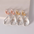 TongLing European Hollow Double Color Wholesale Custom Jewelry Dangle Earring Gift Fashion Earrings Trend Drop Earring
