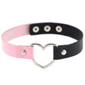 Wholesale Punk Ladies Gothic Leather Anime Choker Necklace Heart Spike Rivets Buckle Collar Necklaces